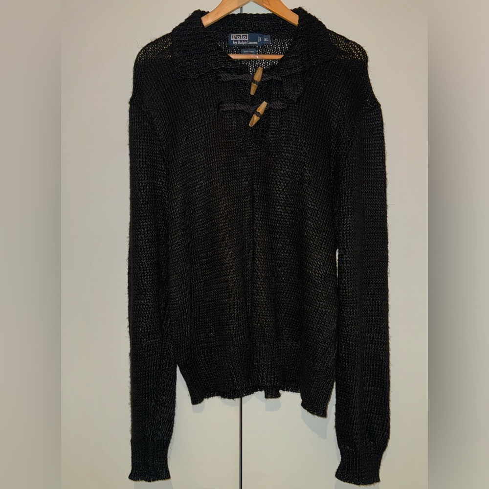 Polo by Ralph Lauren 100% Linen Pullover with Wooden Buttons (XL)